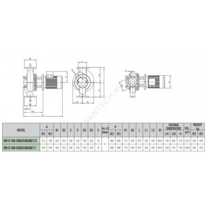 Насос ин-лайн с сухим ротором CM-G 100-660/A/BAQE/1,5 IE2 DAB 1D6211G5C
