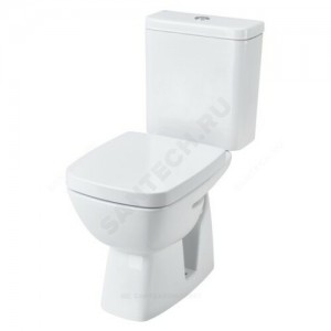 Унитаз-компакт Нео Лайт белый нижний подвод косой выпуск 2/реж дюропласт Soft close Santek 1.WH30.2.409