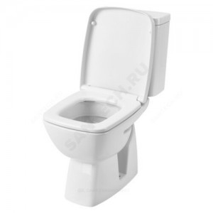 Унитаз-компакт Нео Лайт белый нижний подвод косой выпуск 2/реж дюропласт Soft close Santek 1.WH30.2.409