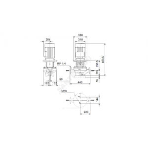 Насос ин-лайн с сухим ротором TP 50-630/2-A-F-B-BAQE PN16 3х380-415/660-690В/50 Гц Grundfos 98742781