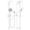 Гарнитур душевой серия IDEALRAIN JET DIAMOND XL3 держатель+шланг+лейка 3 режима струи Ideal Standard B1764AA