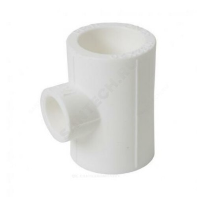 Тройник PP-R переходной белый внутренняя пайка Дн 50х25х50 VALFEX 10502550