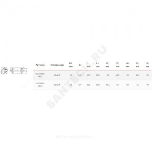 Планка PP-R монтажная белая НР Дн 20х1/2" под смеситель с водорозетками PRO VALFEX 10123020-PRO