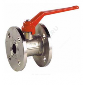 Кран шаровой латунь никель BS1240 Ду 50 Ру16 фл полнопроходной рычаг красный Tecofi BS1240-0050