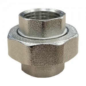 Соединитель латунь никель американка Ду 32 (1 1/4") прямой ВР/ВР Китай