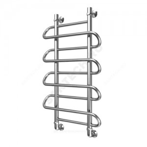 Полотенцесушитель водяной нерж сталь Лесенка Ду 25 (1") НР 400х1000мм 6П нижнее подключение в/к соединитель (1"х3/4") Торнадо Элит-Металл В-22-03