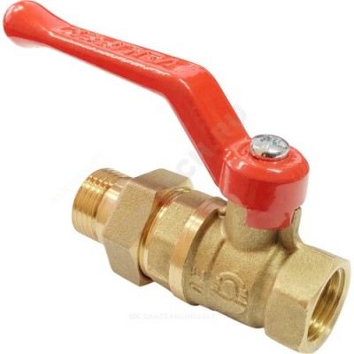 Кран шаровой латунь 11Б27фт1М Ду 25 Ру16 ВР/"американка" полнопроходной рычаг VALFEX VF.225.LR1.100