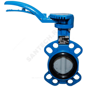 Затвор дисковый поворотный чугун VFY-WH(SYLAX) Ду 50 Ру16 межфл с рукояткой диск чугун манжета EPDM эпоксидное покрытие чугунного диска затвора Danfoss 065B7352