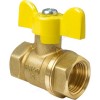 Кран шаровой латунь газ 11Б27фтМ Ду 32 Ру40 ВР полнопроходной бабочка VALFEX VF.277.LB3.114