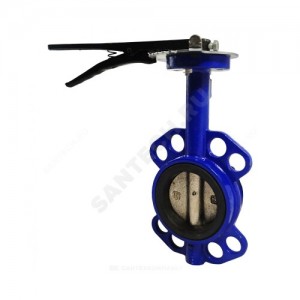 Затвор дисковый поворотный чугун Ду 100 Ру16 межфл с рукояткой диск чугун манжета EPDM Китай