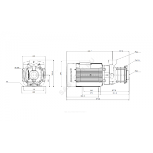 Насос многоступенчатый горизонтальный CM-A 25-4 AVBE PN10 3х220-240/380-415В/50 Гц Grundfos 96806972