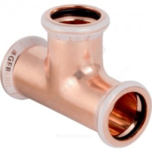 Тройник медь равнопроходной Дн 108 пресс Mapress Geberit 61013
