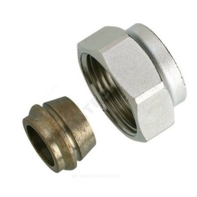 Соединитель латунь для медных труб Дн 12х3/4" обжим/ВР под евроконус Danfoss 013G4122