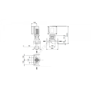 Насос ин-лайн с сухим ротором TPE3 50-60-S A-F-A-BQBE 1х200-240В/50 Гц Grundfos 99272325