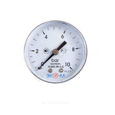 Манометр МД 02 осевой Дк63мм 0-4 бар G1/4" ЭКОМЕРА