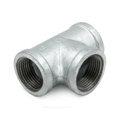 Тройник прямой чугун оц Ду 50 (2") ВР/ВР Fittex PLUS