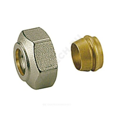 Соединитель латунь для медных труб Дн 14х3/4" обжим/ВР под евроконус R178E Giacomini R178EX113