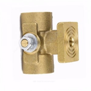 Кран для манометра 3-ходовой латунь 1061 (11б38бк/11б18бк) Ду 15 Ру16 ВР G1/2"-М20х1,5 без рукоятки с фланцем Aquasfera 1061-01