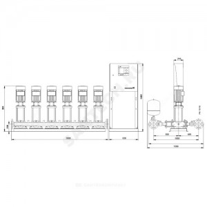 Установка повышения давления Hydro MPC-S 6 CR45-1 Grundfos 95044871