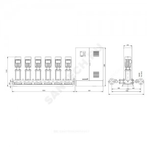 Установка повышения давления Hydro MPC-S 6 CR45-3 Grundfos 95044874