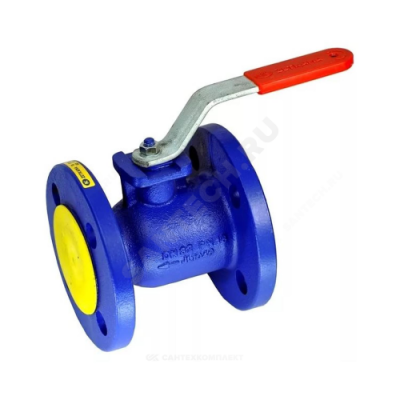 Кран шаровой чугун 565A Ду 125 Ру16 фл рукоятка Тмакс=150 оС Zetkama 565A125C09