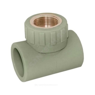 Тройник PP-R комбинированный серый ВР Дн 32х1" RTP (РосТурПласт) 10989