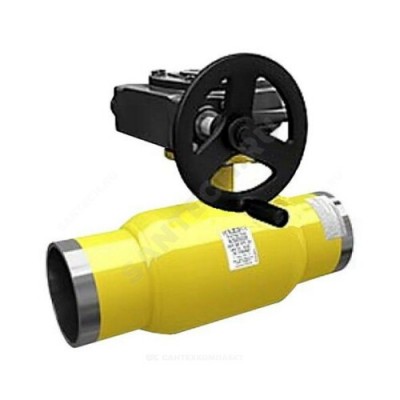 Кран шаровой сталь газ КШ.Ц.П.Р.GAS Ду 65 Ру25 п/привар с редуктором LD КШ.Ц.П.Р.GAS.065.025.Н/П.02