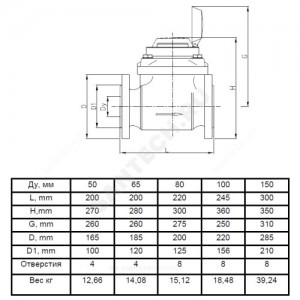 Счётчик х/в турбинный Ду 65 Ру16 40С L=200мм фл Экомера-Ф ЭКОМЕРА