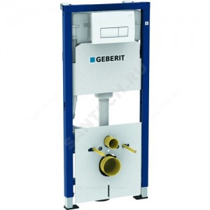 Инсталляция для подвесного унитаза Duofix с кнопкой смыва Delta 51 хром глянцевый Geberit 458.128.21.1