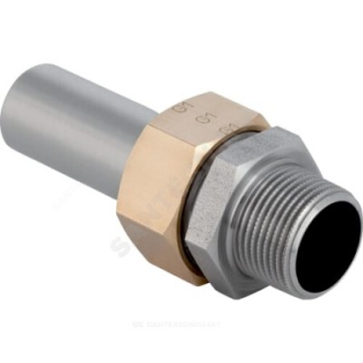 Переход разъемный сталь нерж Дн 28х1" труба/НР Mapress Geberit 35407