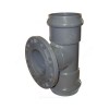 Тройник НПВХ серый SDR26 Дн 110х110х90гр Ру10 фланец-раструб напорный фланец НПВХ 2181128