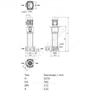 Насос многоступенчатый вертикальный HELIX FIRST V 418-5/25/E/KS/400-50 PN25 3х400В/50 Гц Wilo 4201115