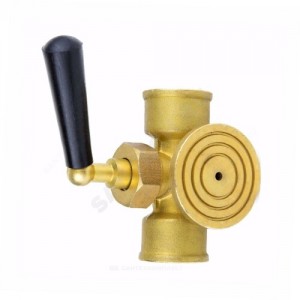 Кран для манометра 3-ходовой латунь 1063 Ду 15 Ру16 ВР G1/2" с рукояткой с фланцем Aquasfera 1063-01