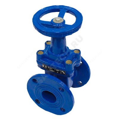 Задвижка чугун 30ч39р аналог МЗВ обрезиненный клин c гайкой Ду 80 Ру16 фл Промтревл