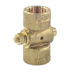 Кран для манометра 3-ходовой латунь 1062 (11б18бк) Ду 15 Ру16 ВР G1/2"-М20х1,5 без рукоятки без фланца Aquasfera 1062-01