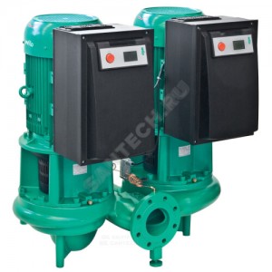 Насос ин-лайн с сухим ротором DL-E 100/220-5,5/4 PN16 сдвоенный 3х400В/50 Гц с датчиком перепада давления Wilo 2159420