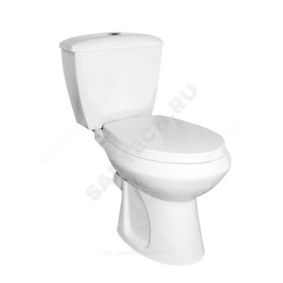 Унитаз-компакт Элисса белый боковой подвод косой выпуск 1/реж полипропилен Оскольская керамика
