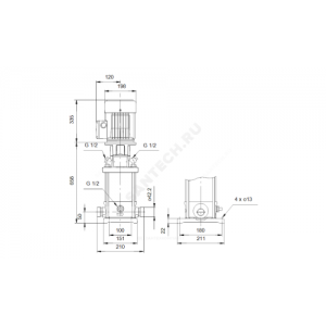 Насос многоступенчатый вертикальный CRT 4-16 A-P-A-E-AUUE PN25 3х380-415В/50 Гц Grundfos 96100839