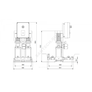 Установка повышения давления Hydro Multi-S 2 CR3-10 1x230 Grundfos 95922931