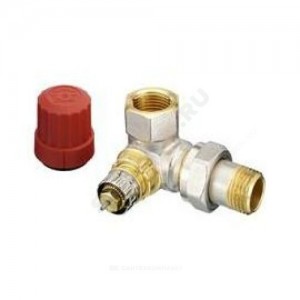 Клапан термостатический RTR-N для двухтр Ду 15 Ру10 угловой трёхосевой ВР клипс RTR (RA) прав Danfoss 013G7021