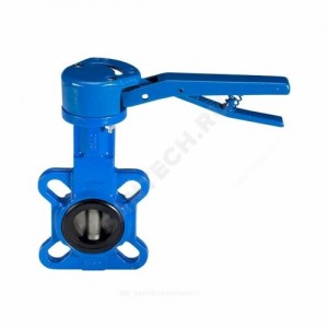 Затвор дисковый поворотный чугун VFY-LH(SYLAX) Ду 100 Ру16 с резьб проушинами с рукояткой диск чугун манжета EPDM Danfoss 065B8413