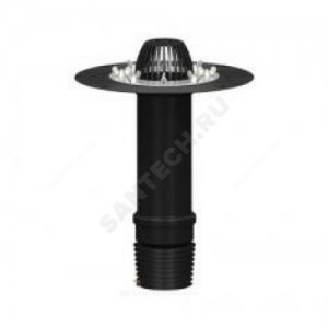 Воронка кровельная с вертикальным выпуском PP Дн 90/110 с листвоуловителем, прижимным фланцем из нержавеющей стали Татполимер ТП-07.100/6