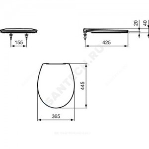 Сиденье для унитаза MATURA/SIMPLICITY/EUROVIT дюропласт микролифт Ideal Standard E131801