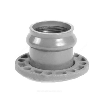 Патрубок НПВХ серый SDR26 Дн 160х150 Ру10 раструбный напорный фланец сталь 2181152