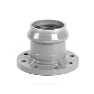 Патрубок НПВХ серый SDR26 Дн 110х100 Ру10 раструбный напорный фланец НПВХ 2181145