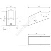 Кронштейн настенный L=90мм для трубчатых радиаторов в/к дюбели и шурупы КЗТО РСК 90