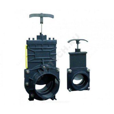 Задвижка шиберная ПВХ VANNE Ду 100/110 SFA