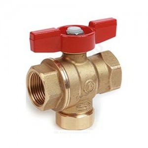 Кран-фильтр шаровой латунь Ду 25 ВР полнопроходной бабочка Giacomini R701FY025