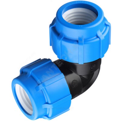 Отвод компрессионный ПЭ Дн 50х90гр Ру16 VALFEX 121001215050