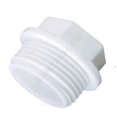 Заглушка (пробка) PP-R белая НР Дн 32х1" RTP (РосТурПласт) 10557